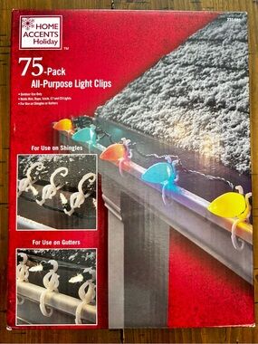 Home Accents Holiday 75-Pack All-Purpose Light Clips - White